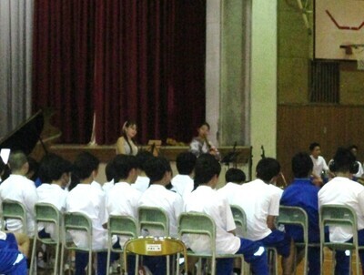 田名部中学校での様子